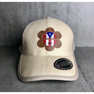 Taino Sun With Puerto Rico Flag Snapback Hat  eb-02110110